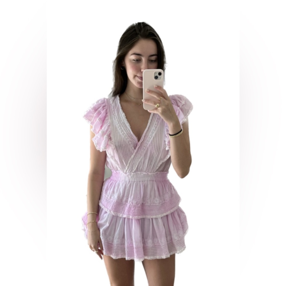 Loveshackfancy Gwen dress in peony pink petite